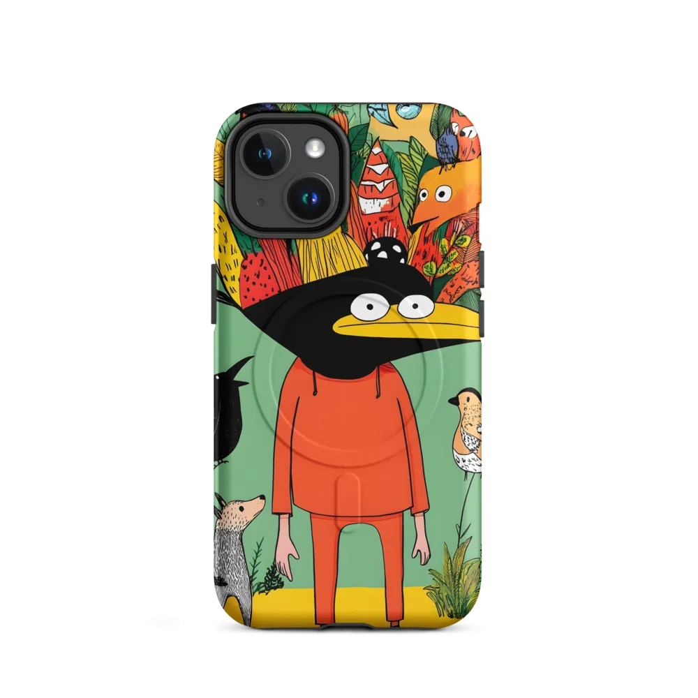 Whimsical Encounter in a Colorful Jungle