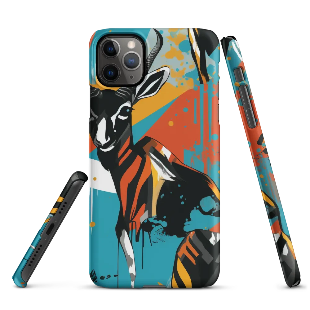 Dynamic Antelope in Vivid Abstract