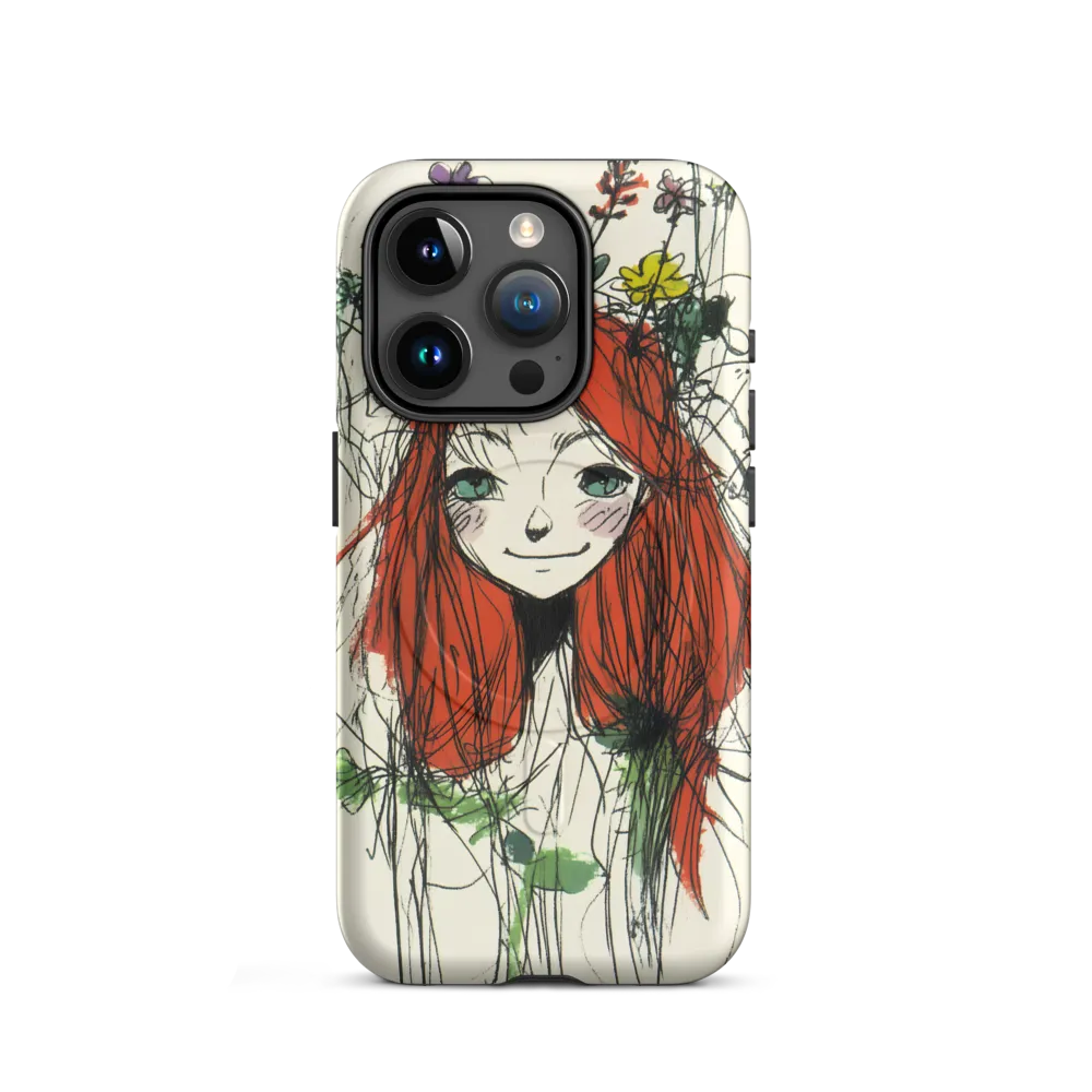 Whimsical Floral Portrait | Phone Case |  15 Pro | MagSafe® Tough Case | Matte