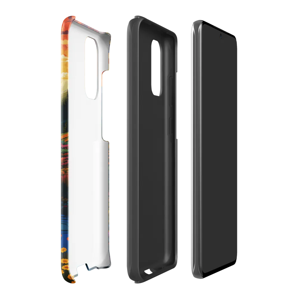 Serenity in Sunset: A Winding River's Embrace | Phone Case |  S20 Plus | Tough Case | Glossy
