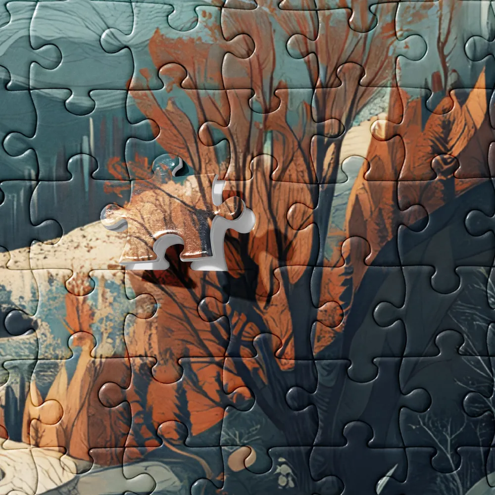 Winding Serenity: A Digital Landscape | Jigsaw Puzzle | 252 pieces