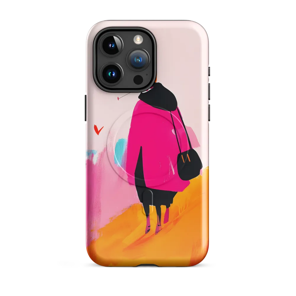 Wanderer in Pink | Phone Case |  15 Pro Max | MagSafe® Tough Case | Glossy