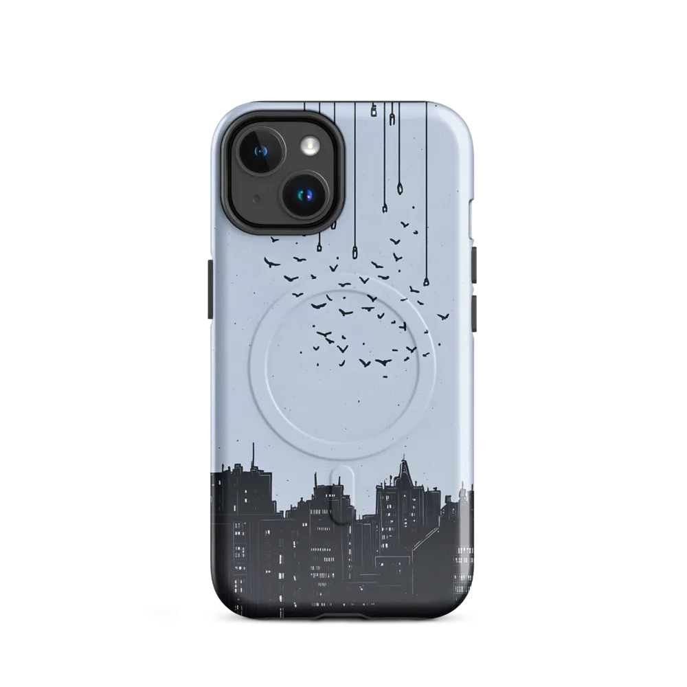 Elevated Serenity: A Minimalist Cityscape | Phone Case |  14 | MagSafe® Tough Case | Glossy