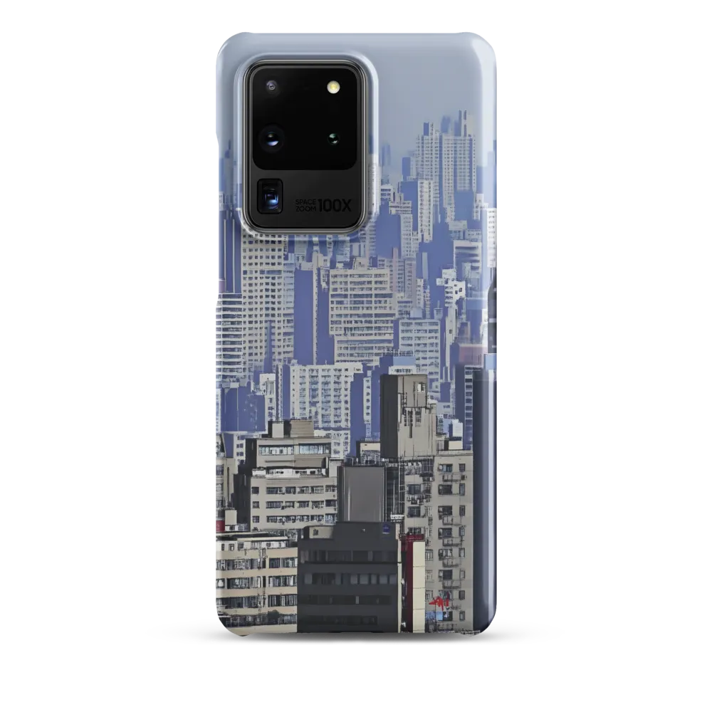 Urban Symphony: A Cityscape in Blues and Grays