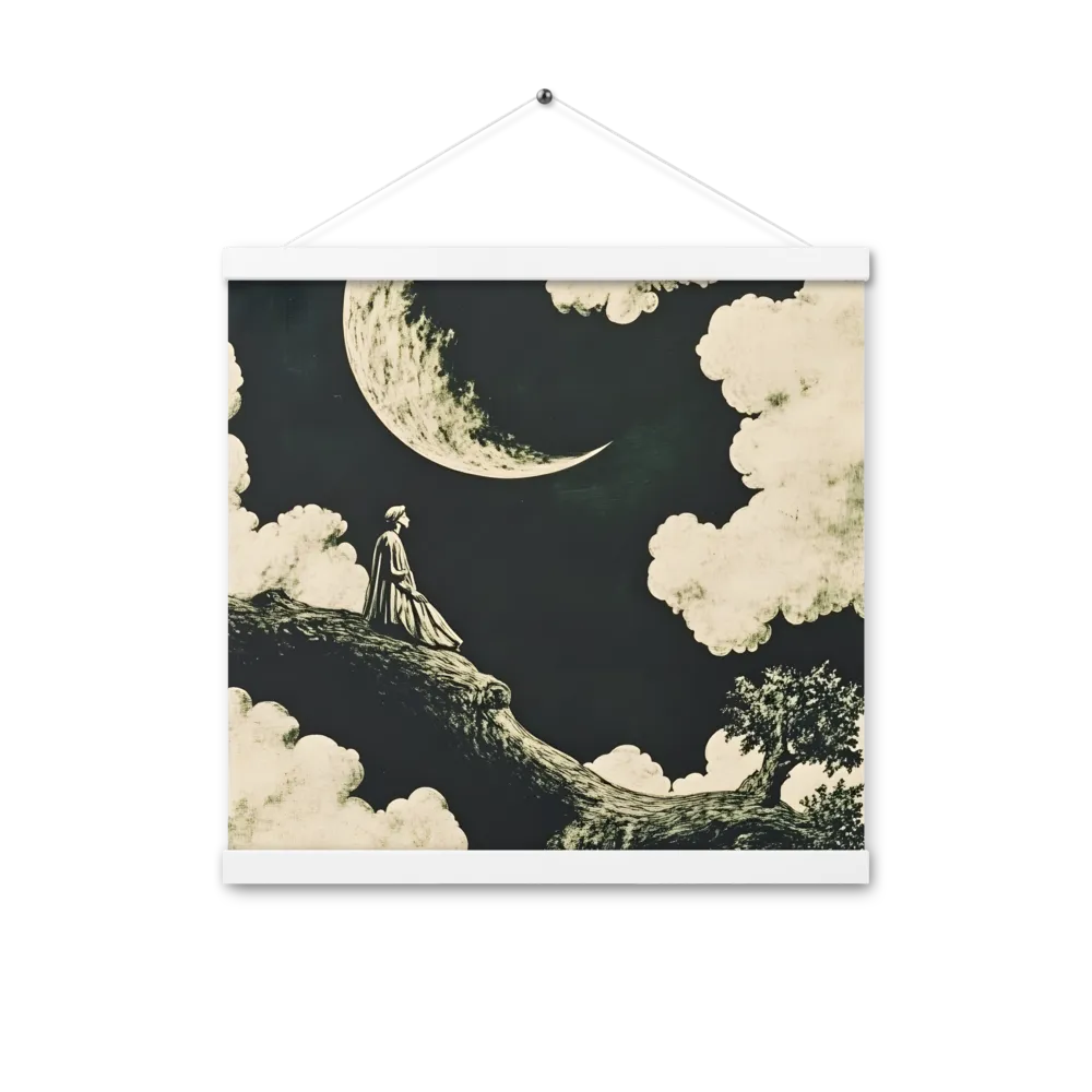 Whispers of the Moon | Poster With White Wood Hanger | 16″×16″