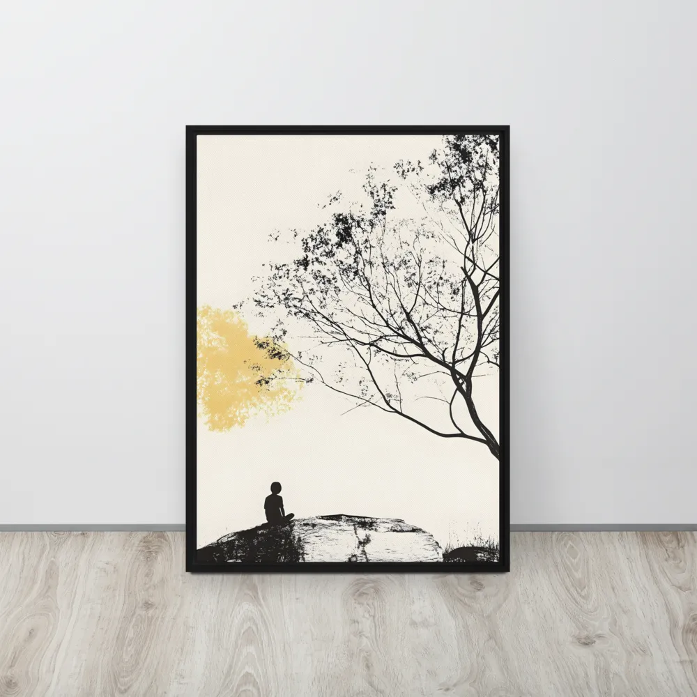 Whispers of Solitude | Canvas with Black Frame | 20″×28″