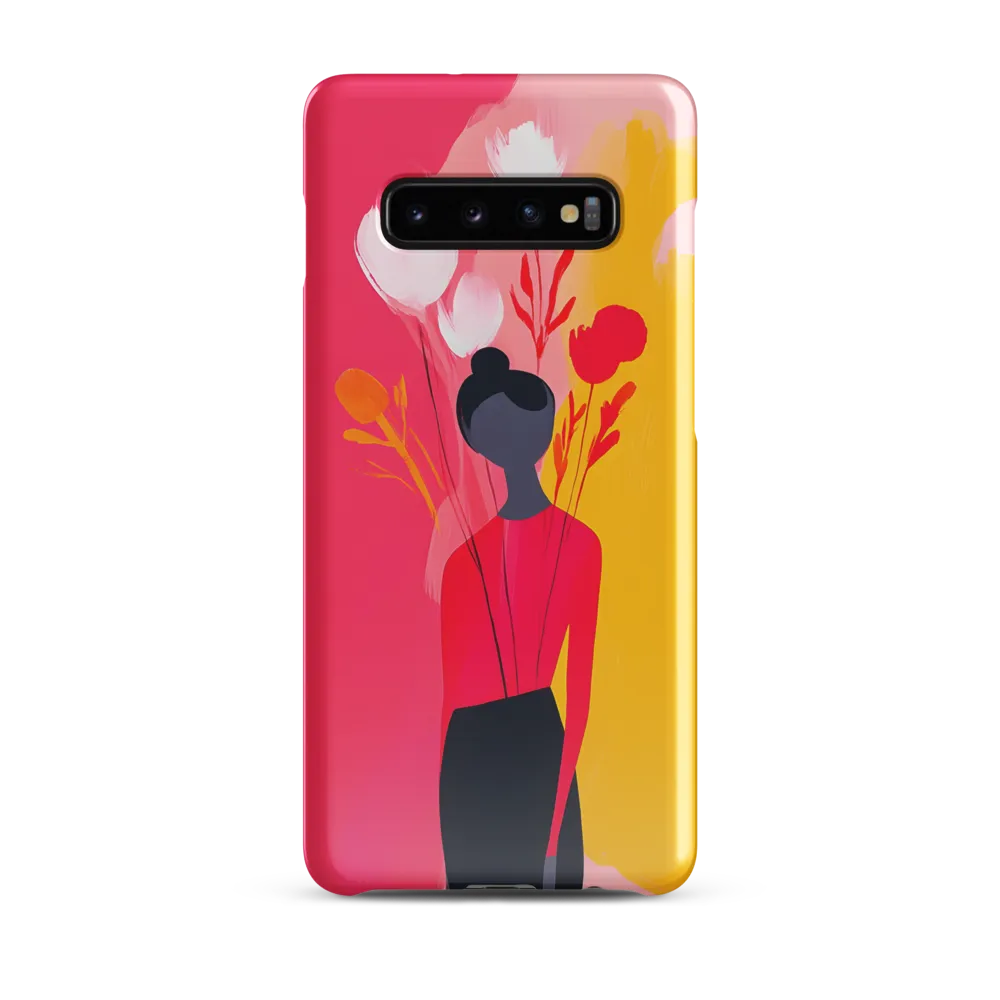 Floral Whimsy: A Modern Embrace | Phone Case |  S10 Plus | Snap Case | Glossy