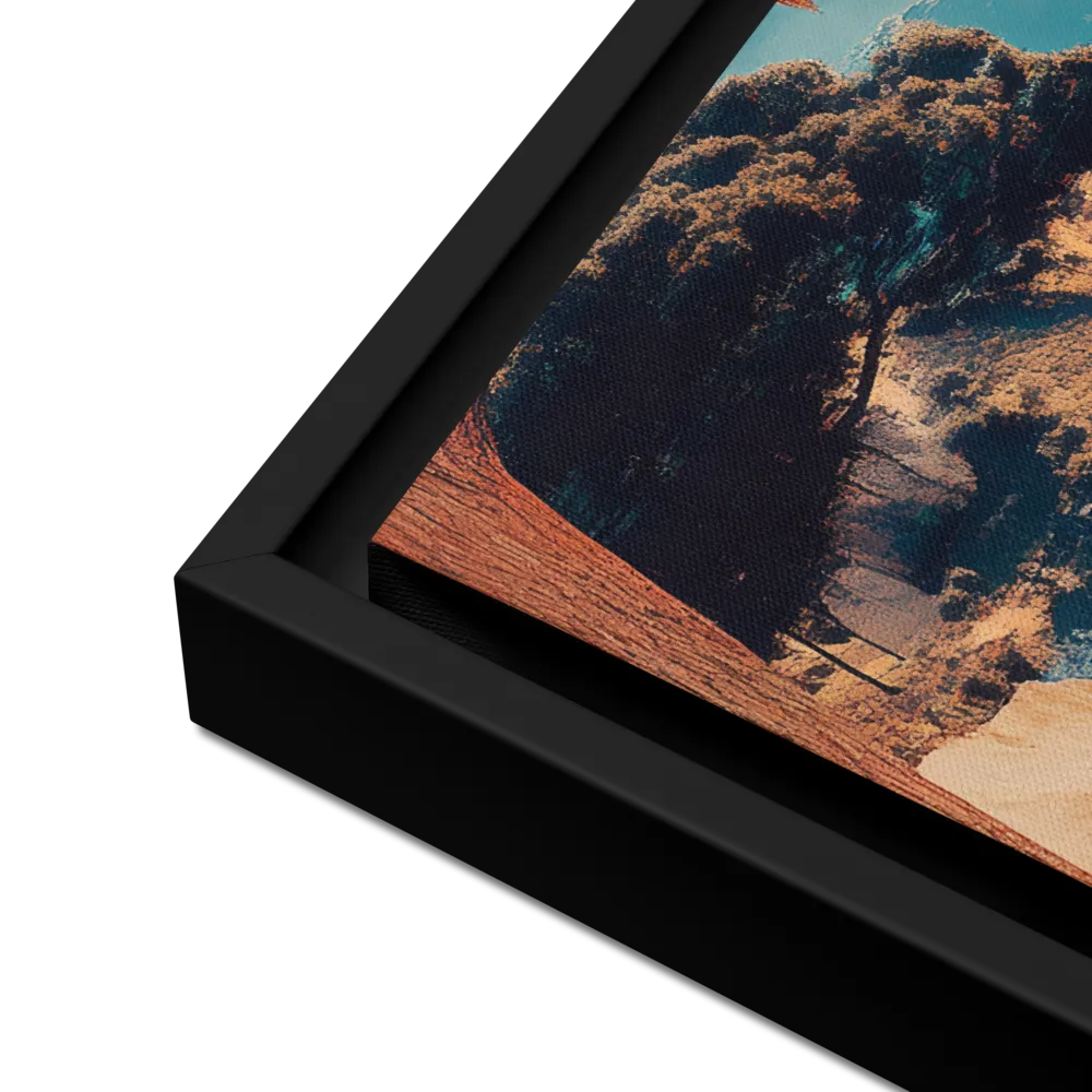 Elysian Waterscape | Canvas with Black Frame | 16″×20″
