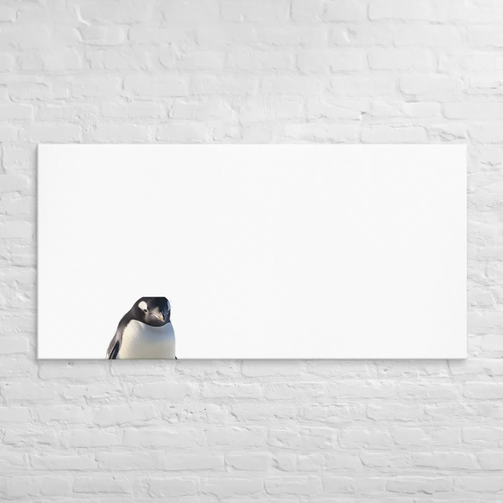 Solitary Majesty: Arctic Penguin on Ice | Canvas | 30″×60″