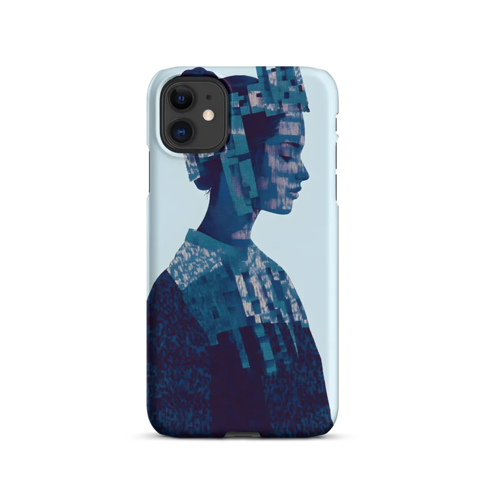 Digital Portrait in Abstract Blue