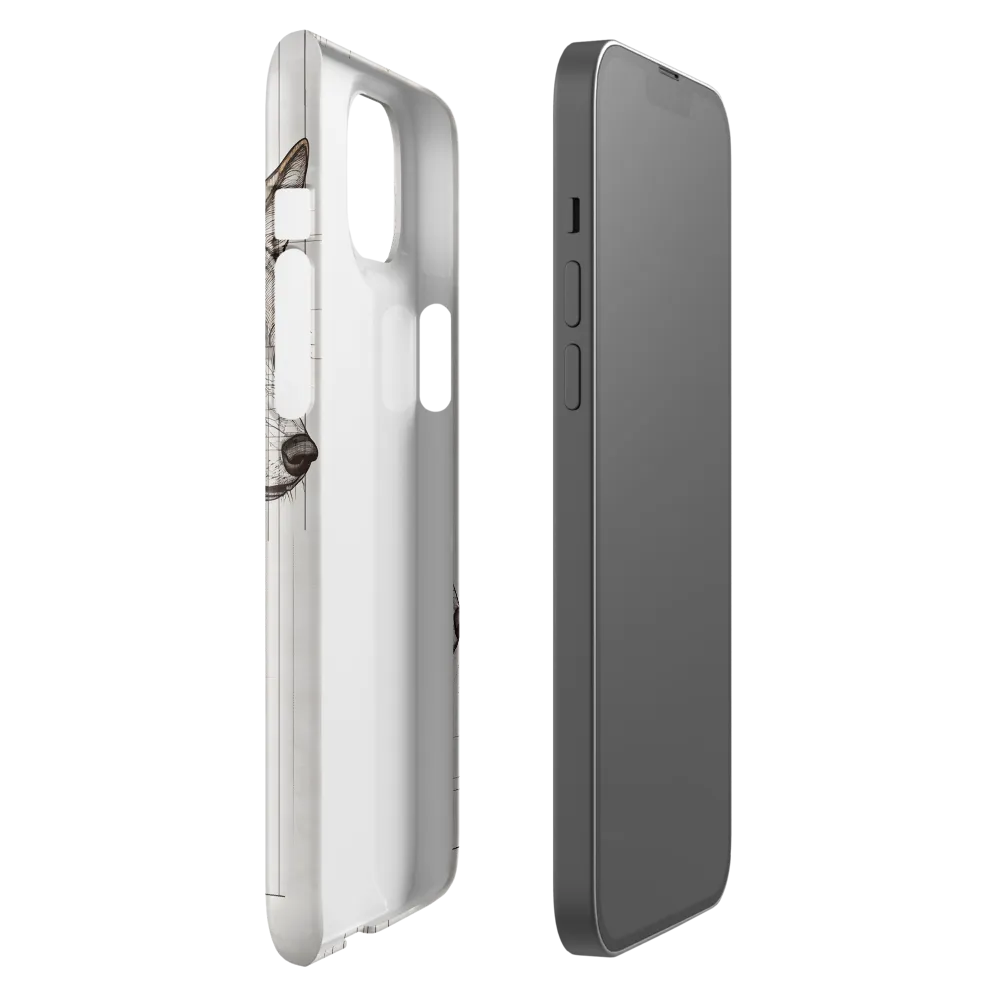 Geometric Harmony: The Essence of Wolves | Phone Case |  14 Plus | Snap Case | Glossy