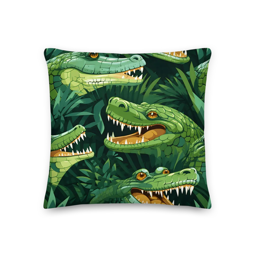 Fierce Crocodilian Medley | Pillow | 18″×18″