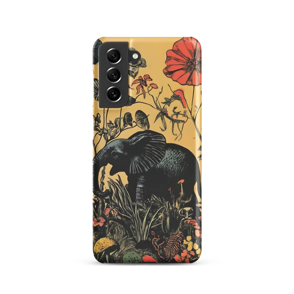 Floral Majesty: The Elephant's Sanctuary | Phone Case |  S21 | Snap Case | Matte