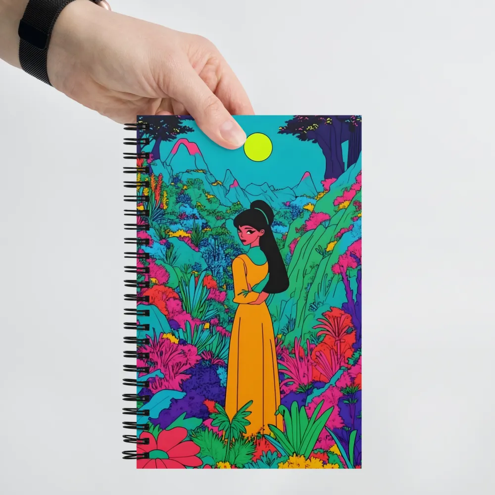 Ethereal Serenity in a Psychedelic Landscape | Spiral Notebook