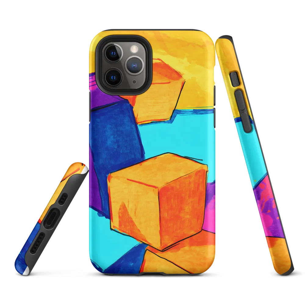 Playful Cubes in Vibrant Harmony | Phone Case |  11 Pro | Tough Case | Matte