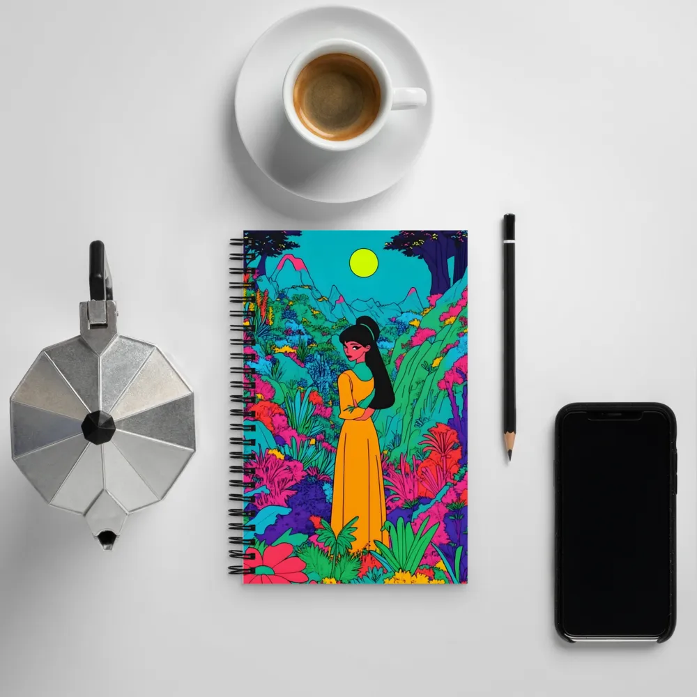 Ethereal Serenity in a Psychedelic Landscape | Spiral Notebook