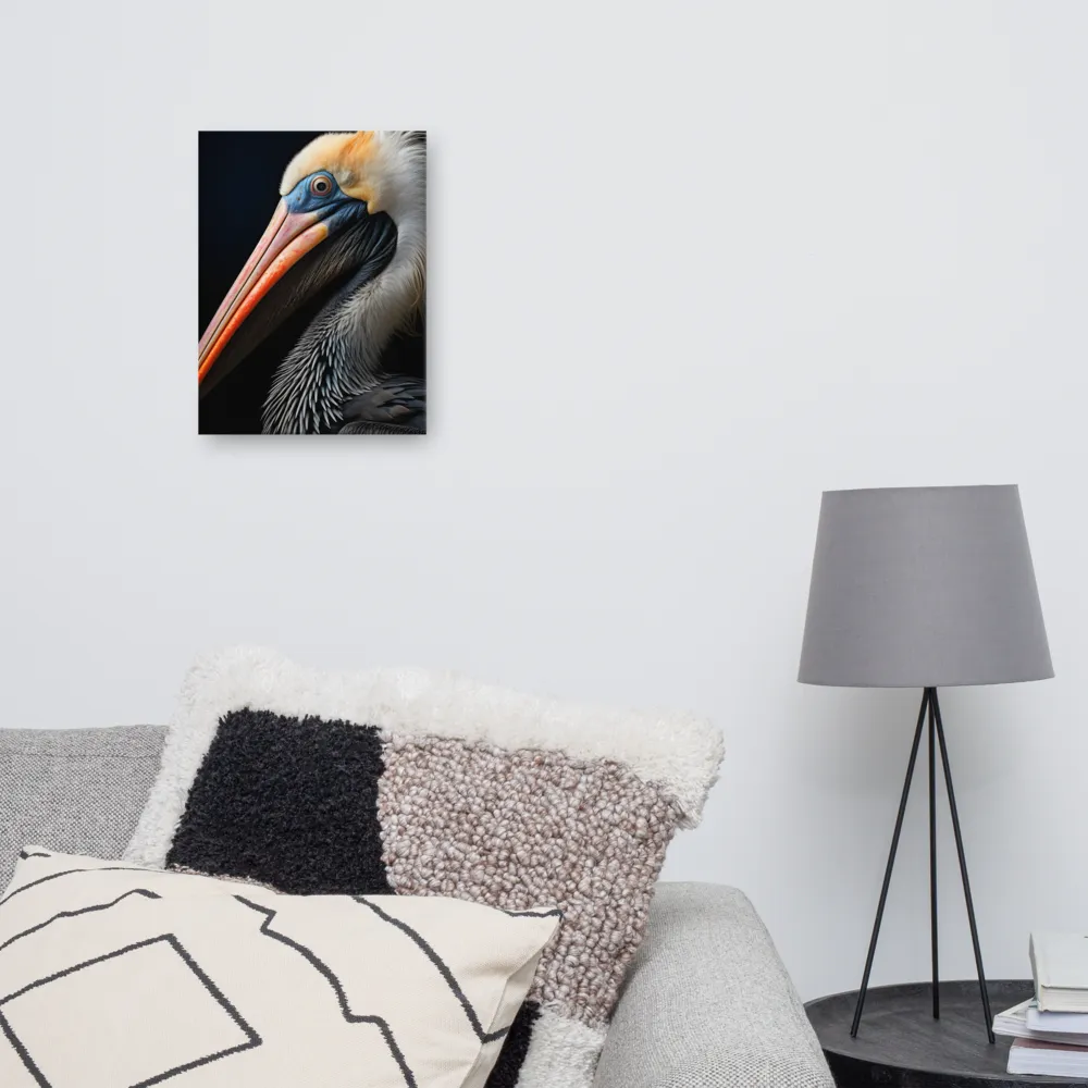 Majestic Portrait of a Pelican | Canvas | 12″×16″