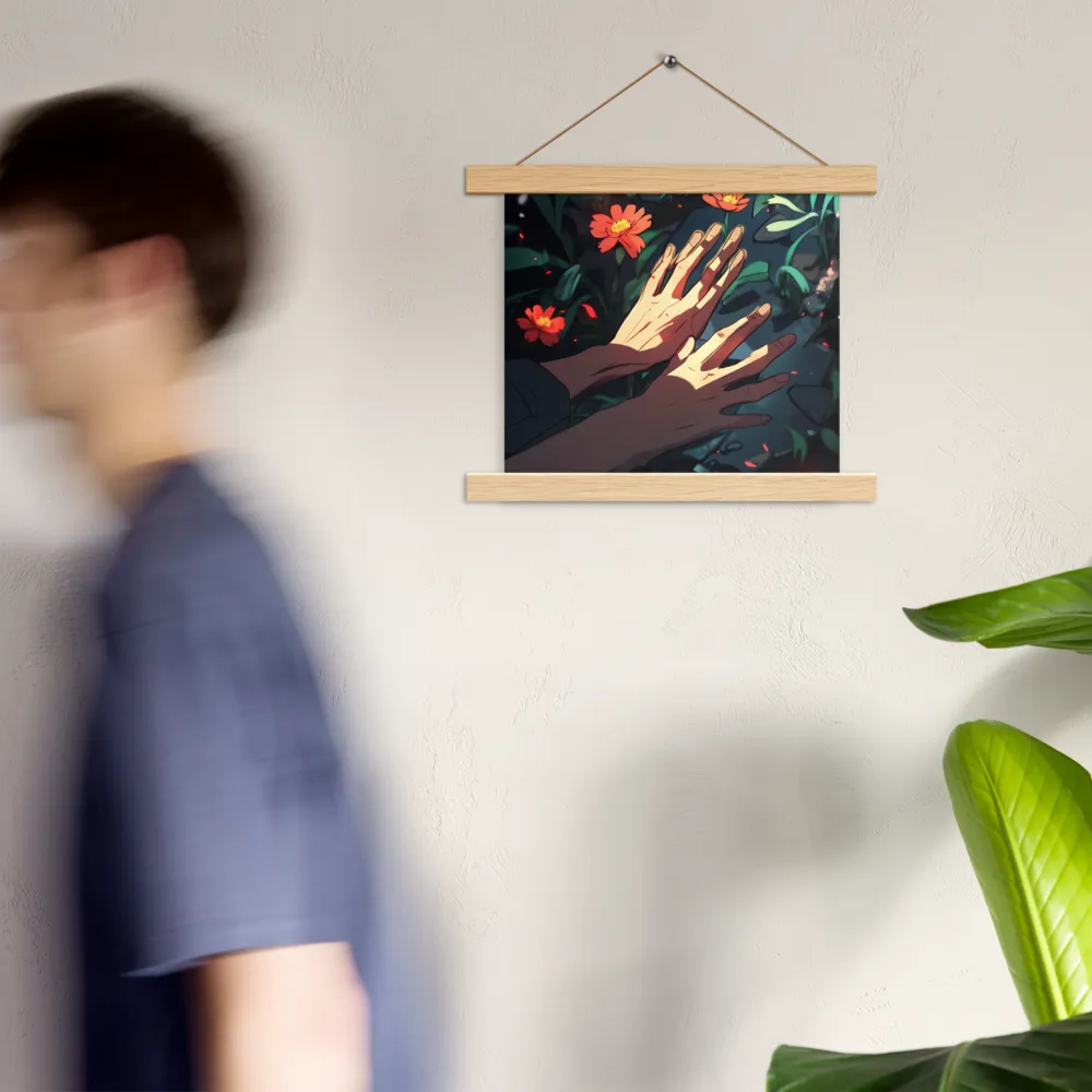 Whispers of Nature | Poster With Oak Wood Hanger | 10″×10″