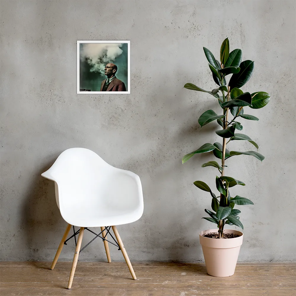 Clouded Thoughts | Poster with White Frame | 14″×14″