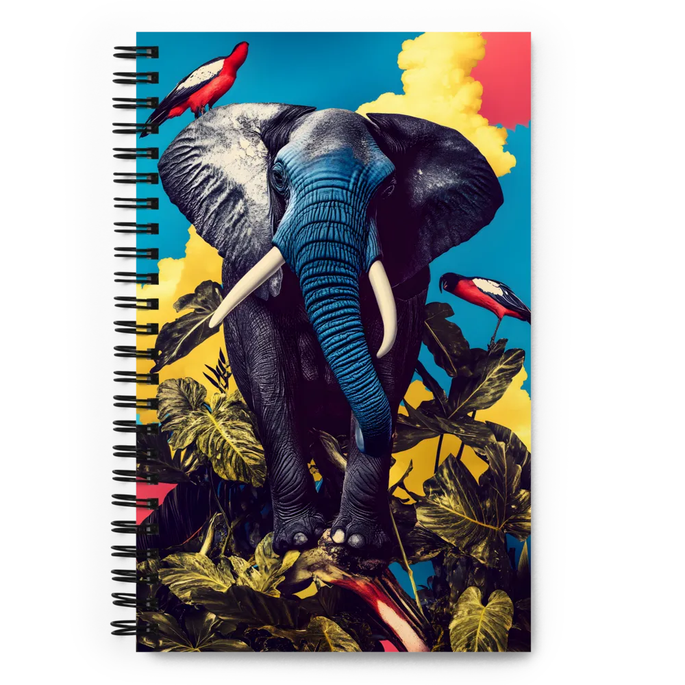 Elephant Dreams in Vibrant Colors | Spiral Notebook