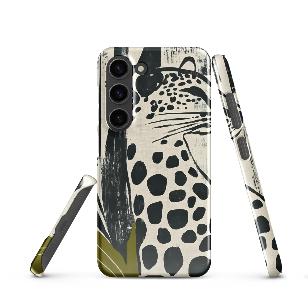 Leopard in Silhouette: A Modern Appeal | Phone Case |  S23 | Snap Case | Glossy