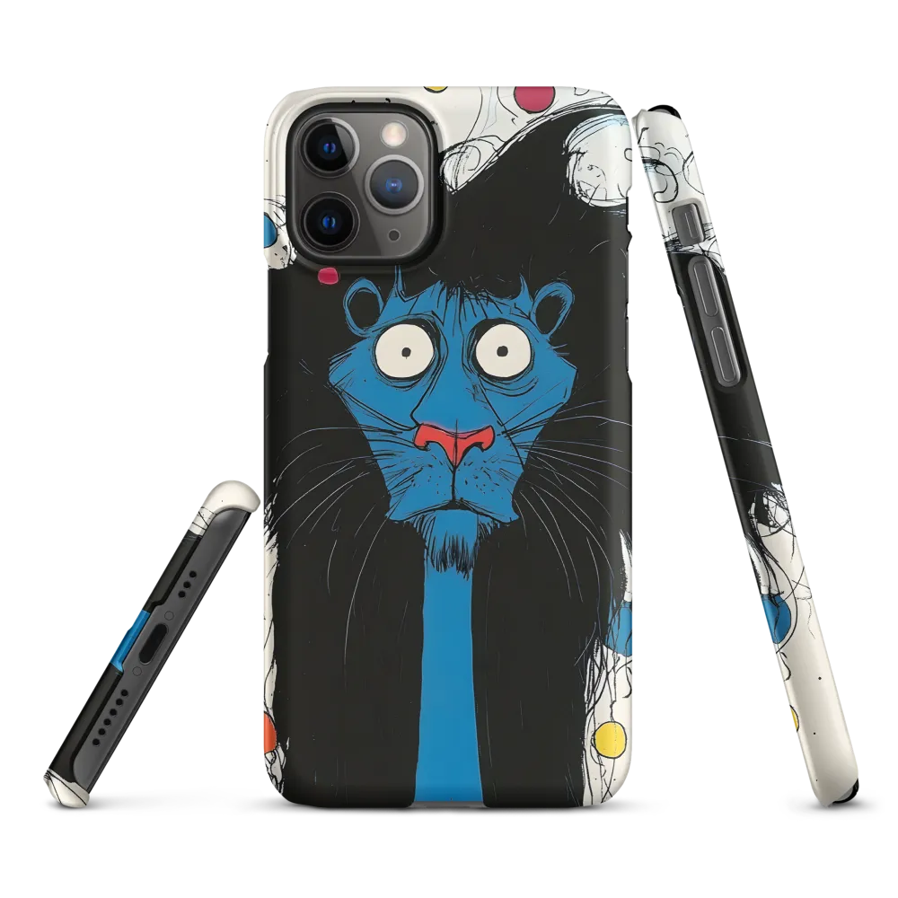 Whimsical Blue Lion