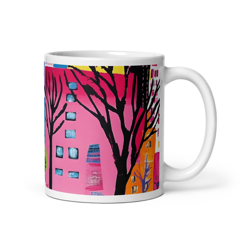 City Dreams in Vibrant Hues | Mug with White inside | 11 oz