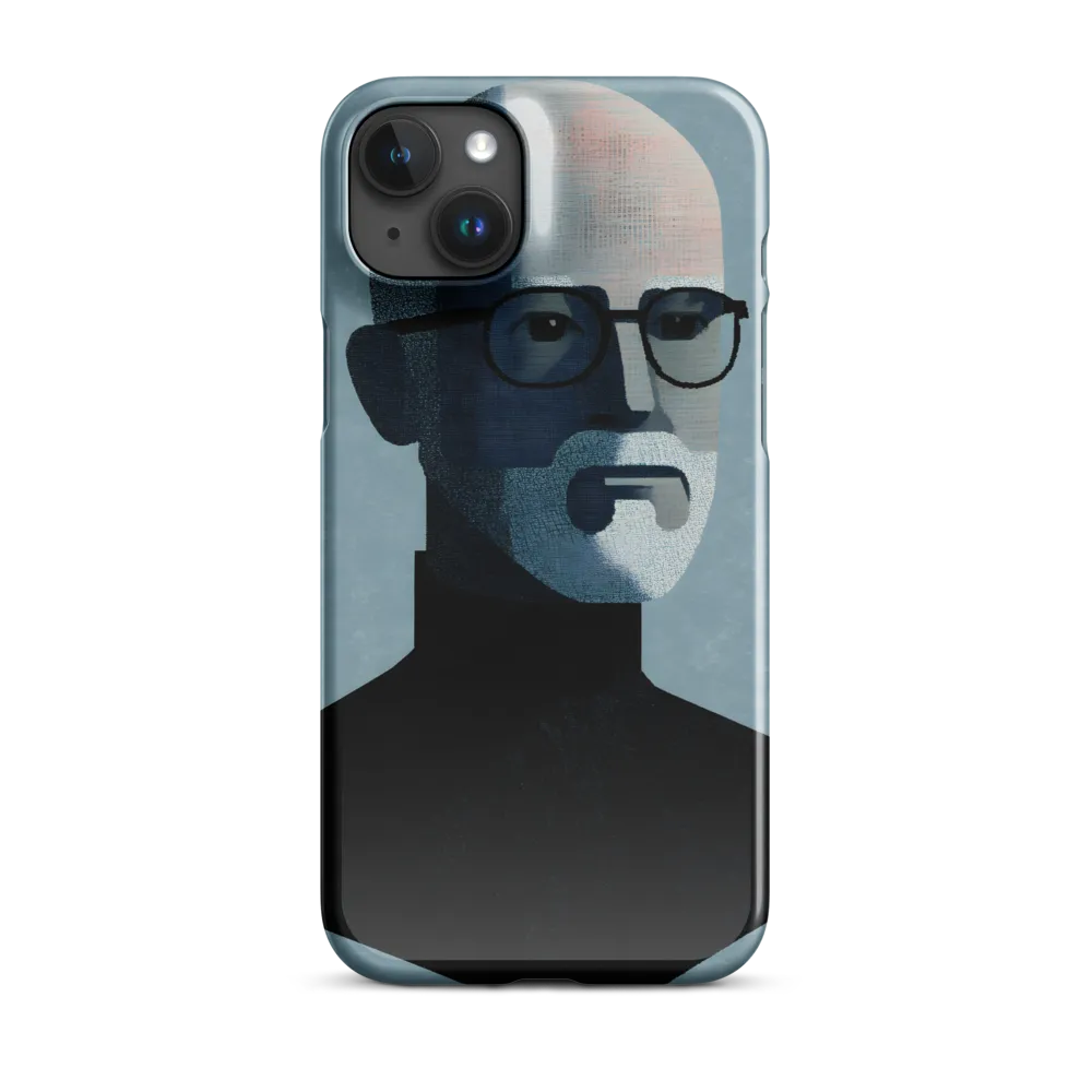 Minimalist Portrait of a Modern Man | Phone Case |  15 Plus | Snap Case | Glossy
