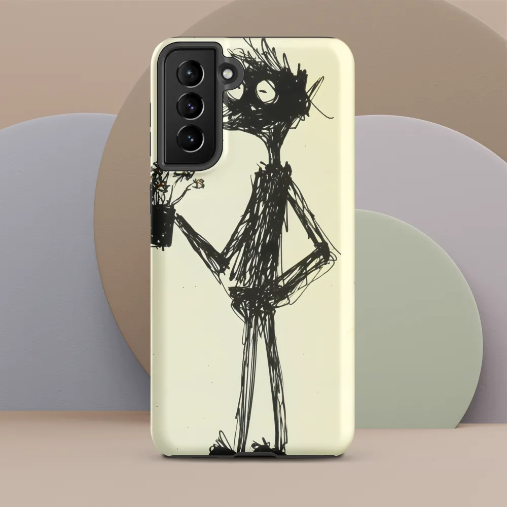 Whimsical Figure with Flowers