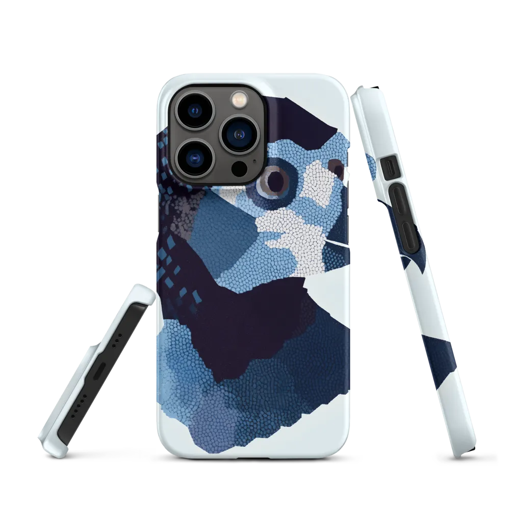 Abstract Avian Portrait in Blue