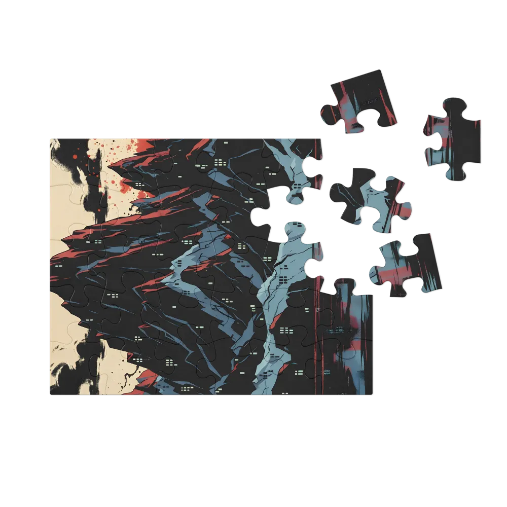 Mountain Nightfall 
 Jigsaw Puzzle in Tin Box