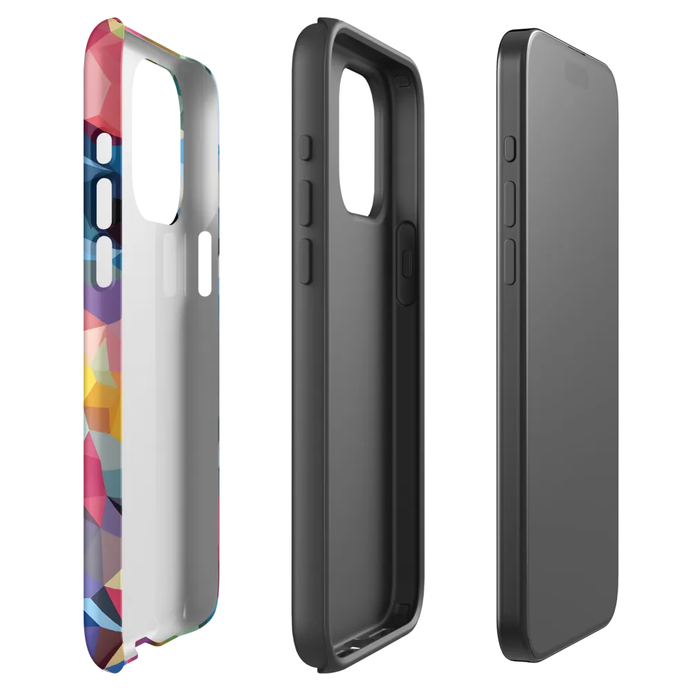 Playful Geometry: The Bear's Face | Phone Case |  15 Pro Max | Tough Case | Matte