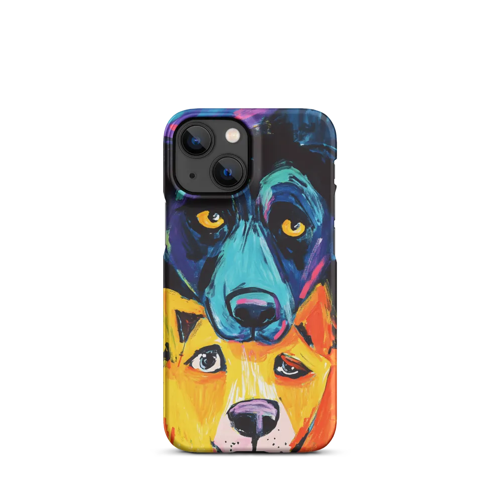 Vibrant Companions: An Expression of Canine Spirit | Phone Case |  13 Mini | Snap Case | Matte