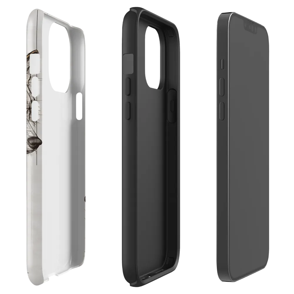 Geometric Harmony: The Essence of Wolves | Phone Case |  13 Pro Max | Tough Case | Matte