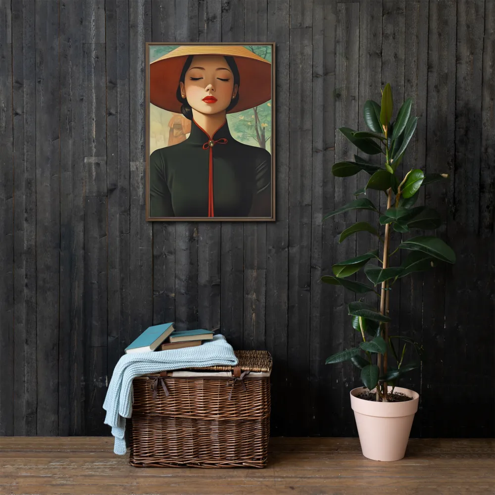 Elegance in Tranquility | Canvas with Brown Frame | 20″×28″