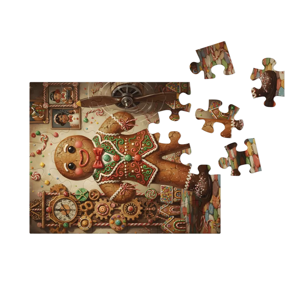 Gingerbread Guardian 
 Jigsaw Puzzle in Tin Box