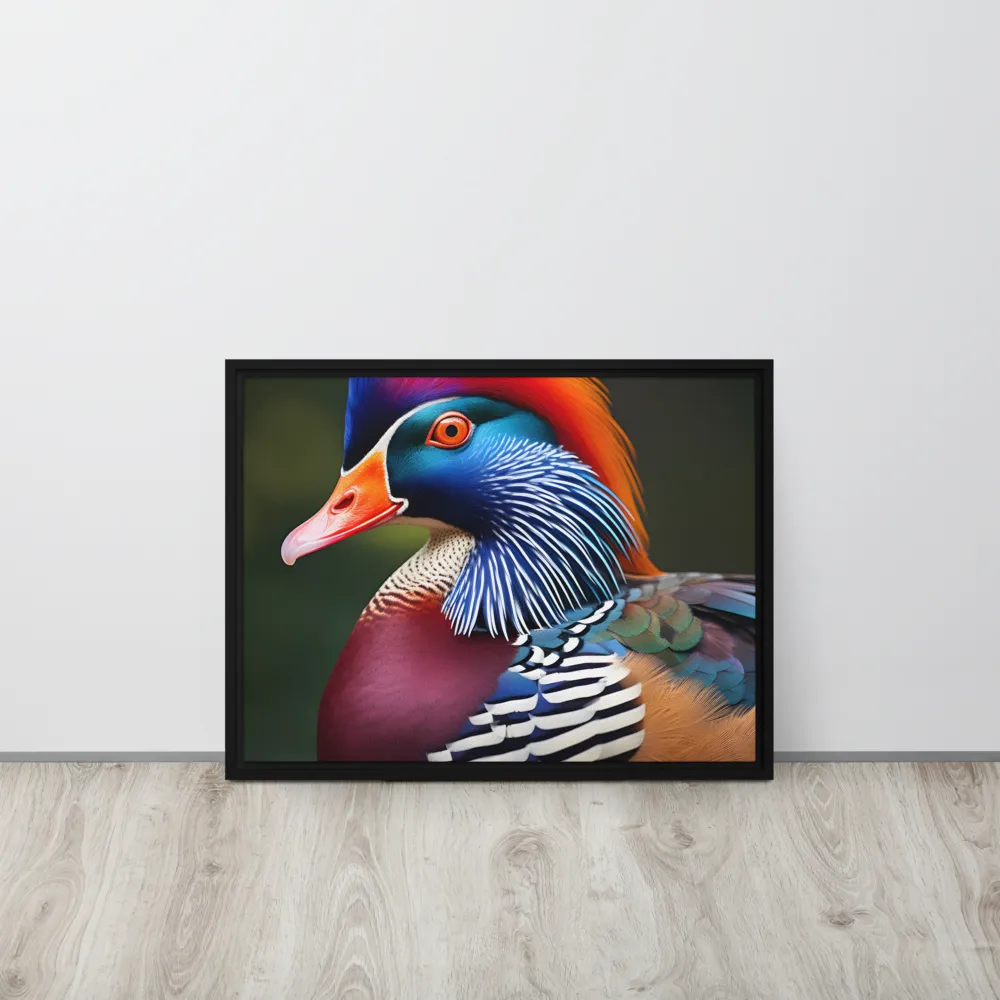 The Majestic Mandarin | Canvas with Black Frame | 18″×24″