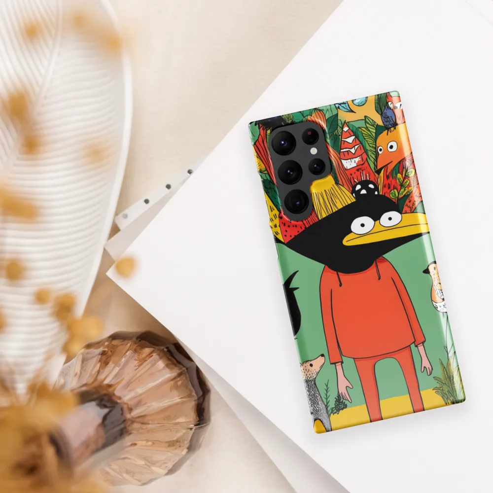 Whimsical Encounter in a Colorful Jungle