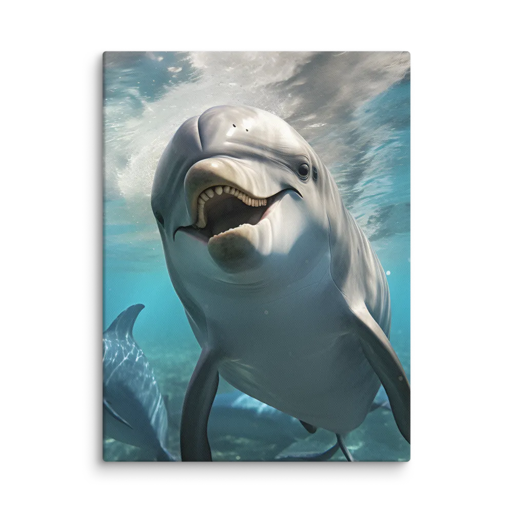 Beneath the Waves: A Dolphin's Dance
