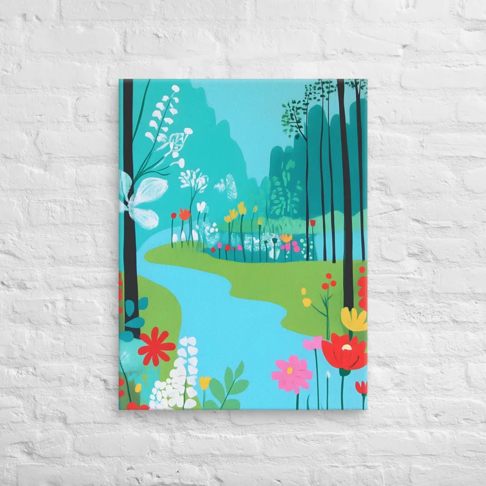 Whispers of Spring: A Colorful Retreat | Canvas | 24″×32″