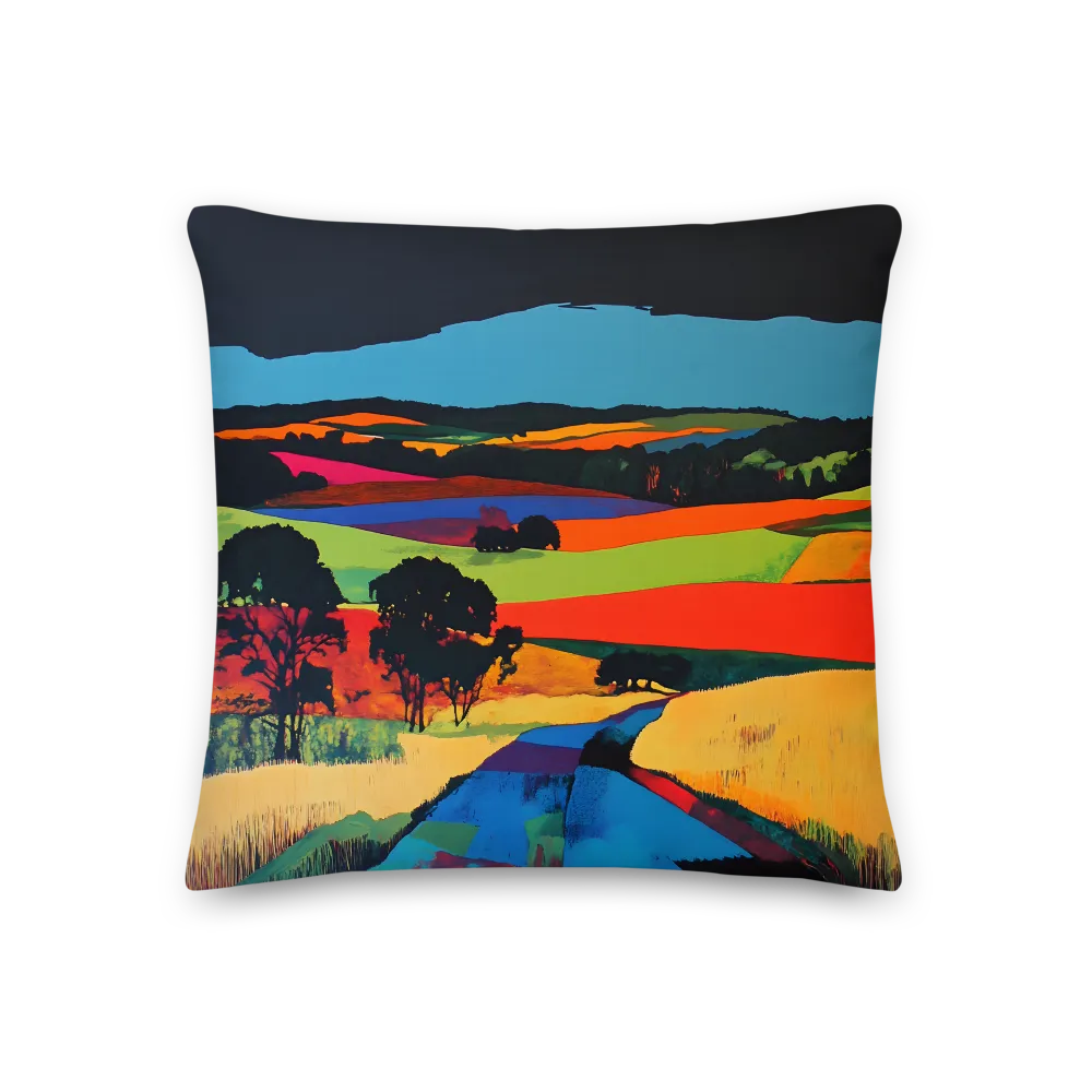 Vibrant Countryside | Pillow | 18″×18″