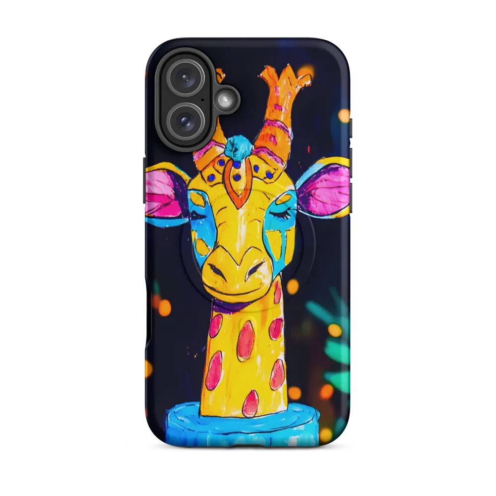 Whimsical Giraffe in Vibrant Colors | Phone Case |  16 Plus | MagSafe® Tough Case | Matte
