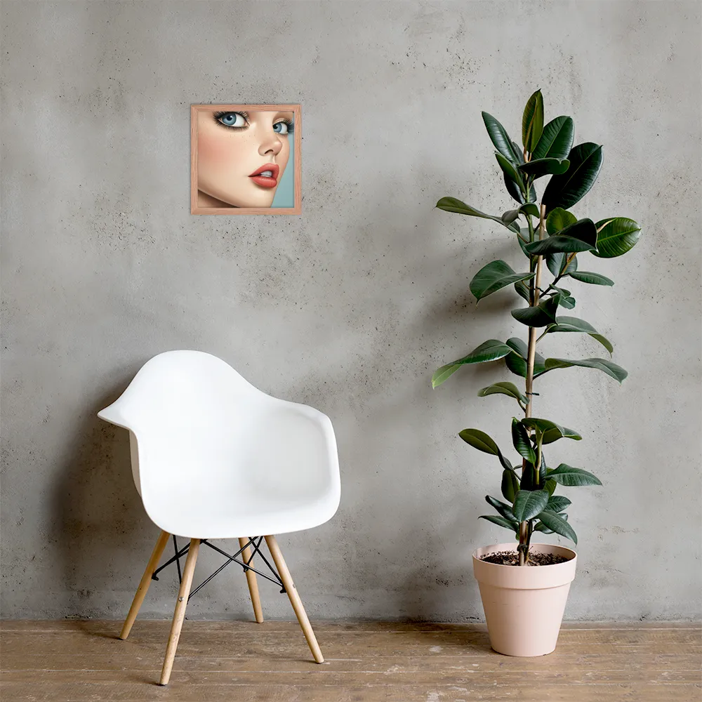 Intriguing Elegance | Poster with Red oak Frame | 12″×12″