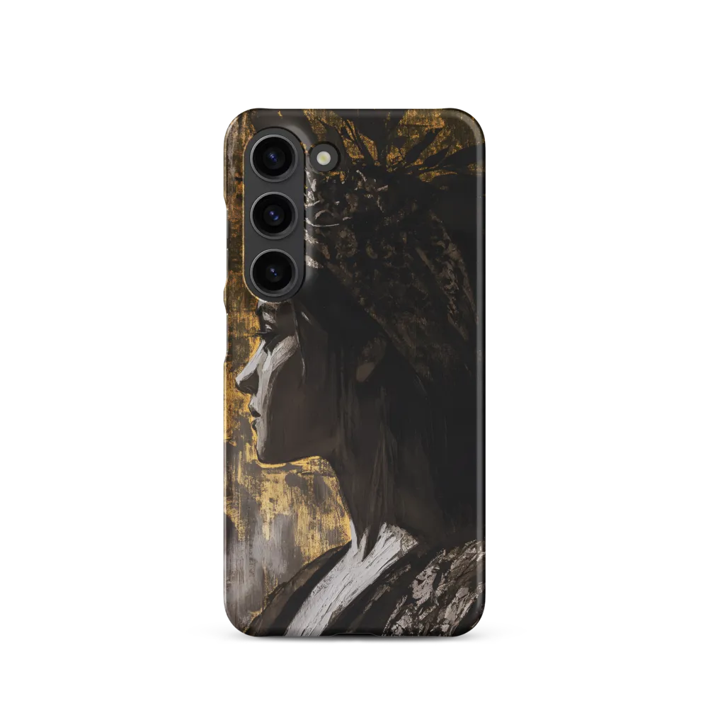 Golden Elegance: A Modern Profile Portrait