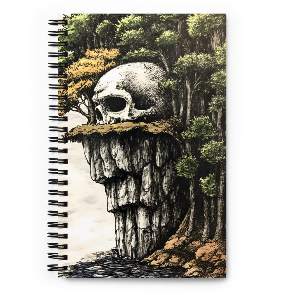 The Whispering Skull: A Surreal Encounter with Nature | Spiral Notebook