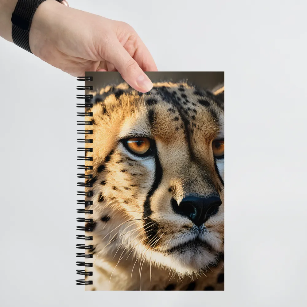 The Intense Gaze of the Cheetah | Spiral Notebook