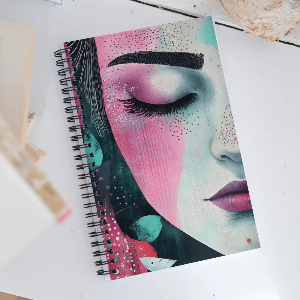 Serenity in Color: A Modern Portrait | Spiral Notebook