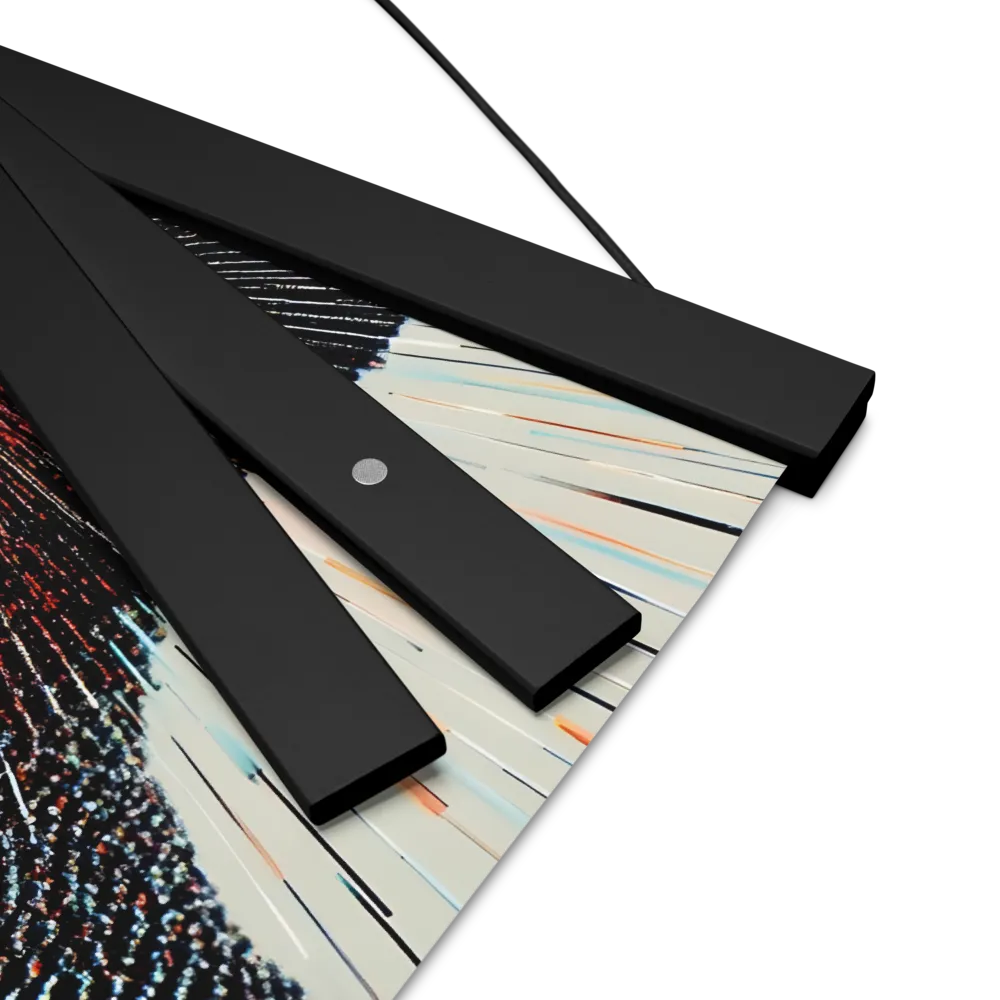 Radiant Reflection: An Abstract Journey of Thought | Poster With Black Wood Hanger | 12″×12″