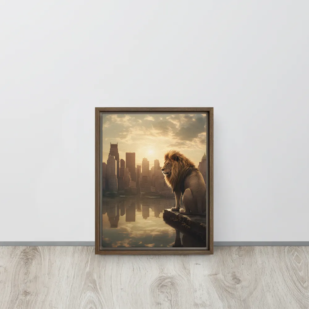 The Lion's Gaze Over the Urban Symphony
