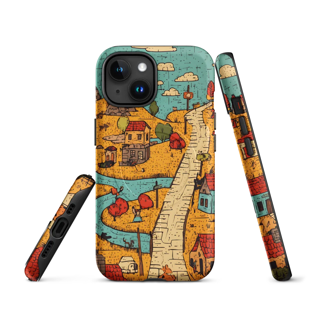 Whimsical Village Landscape